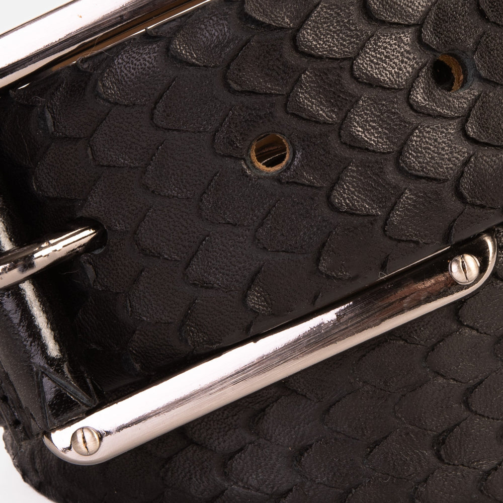 The Caesars Black Leather Belt - Vinci Leather