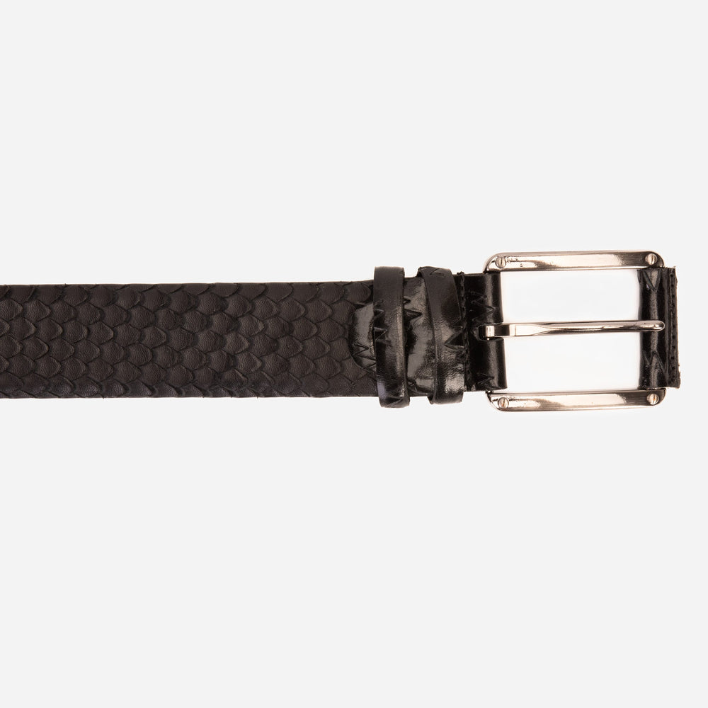 The Caesars Black Leather Belt - Vinci Leather