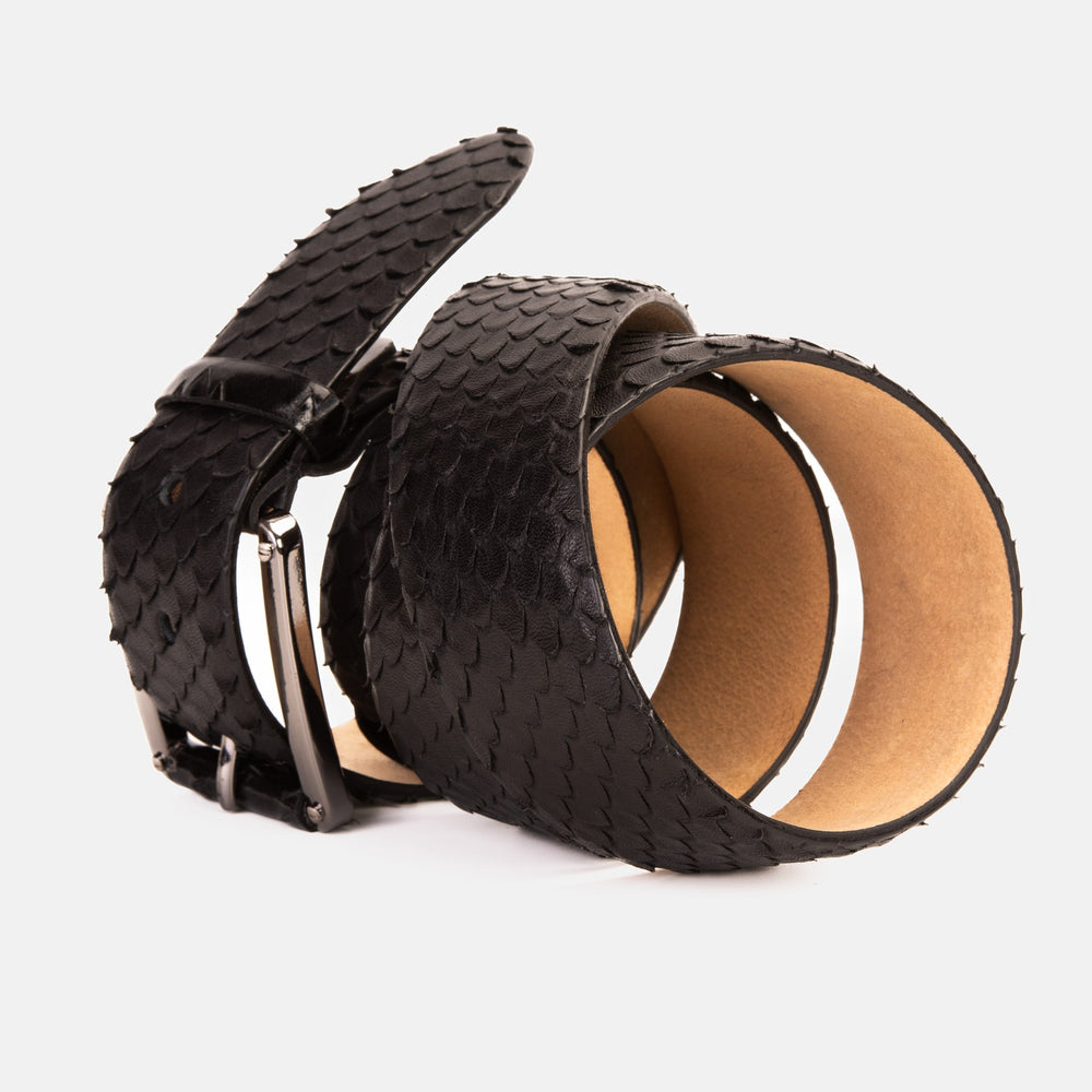 The Caesars Black Leather Belt - Vinci Leather