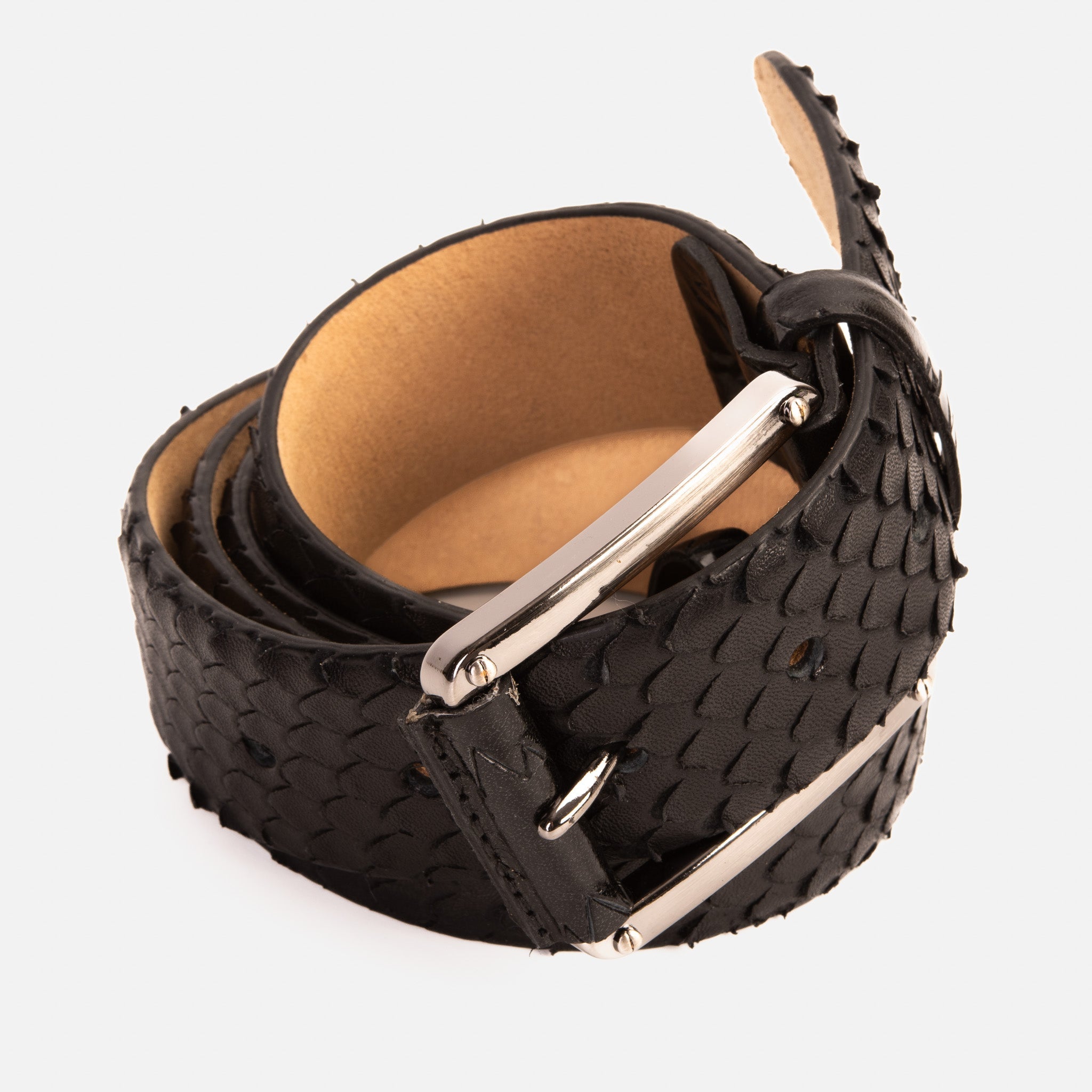 The Caesars Black Leather Belt - Vinci Leather