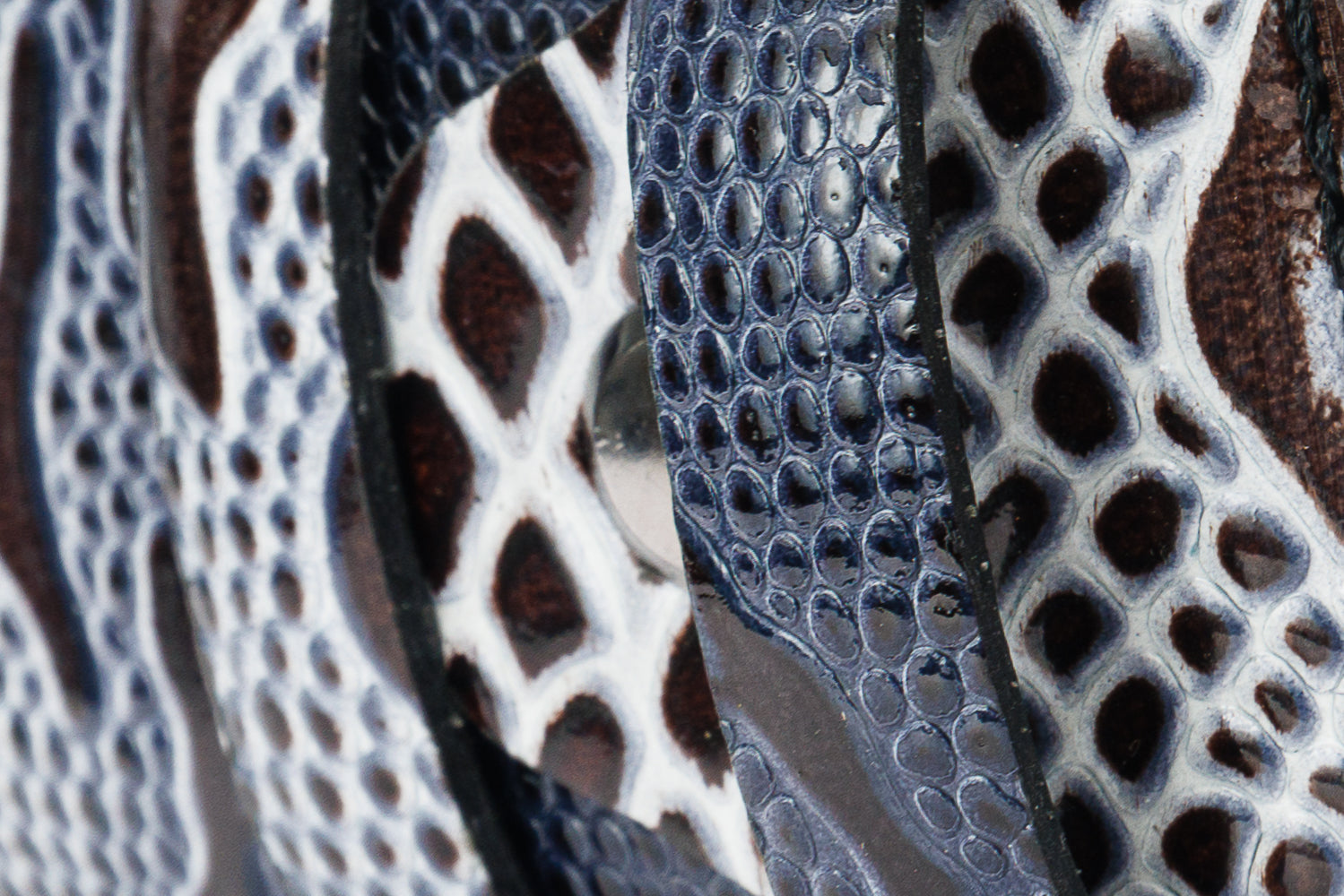 The Milano Black\/White Leather Belt Limited Edition - Vinci Leather