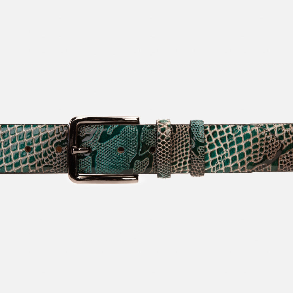 The Milano Green Leather Belt Limited Edition - Vinci Leather
