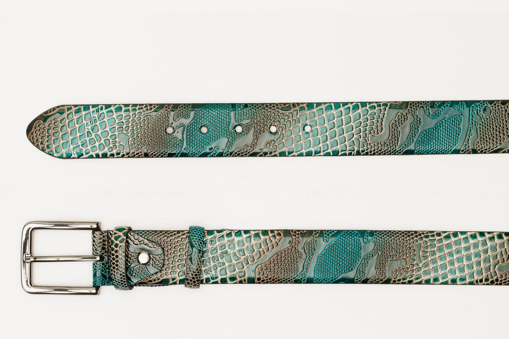 The Milano Green Leather Belt Limited Edition - Vinci Leather