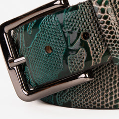 The Milano Green Leather Belt Limited Edition - Vinci Leather