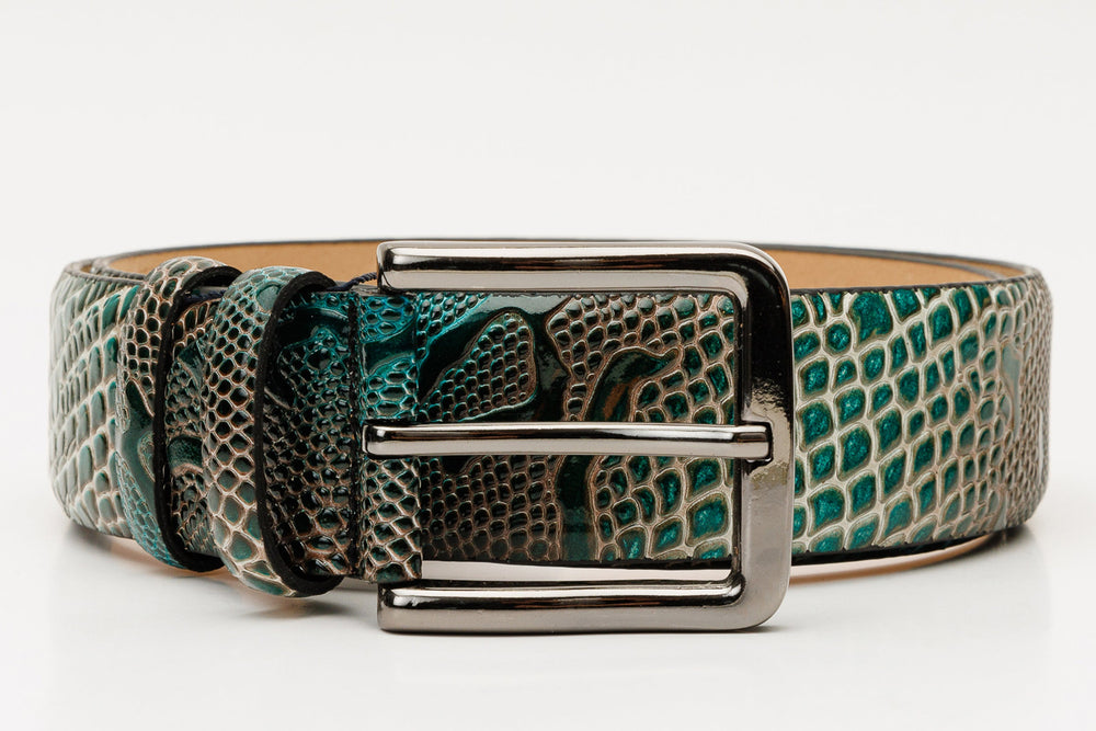 The Milano Green Leather Belt Limited Edition - Vinci Leather