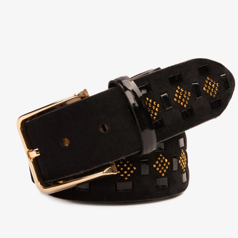 The Vicino Black Leather Belt - Vinci Leather