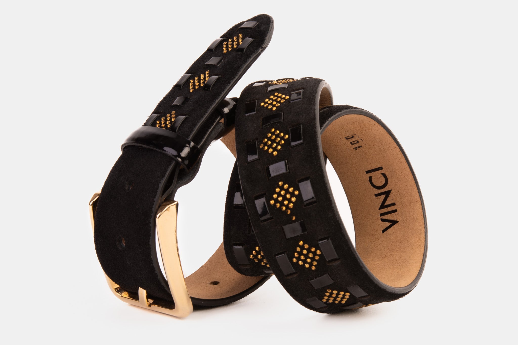 The Vicino Black Leather Belt - Vinci Leather