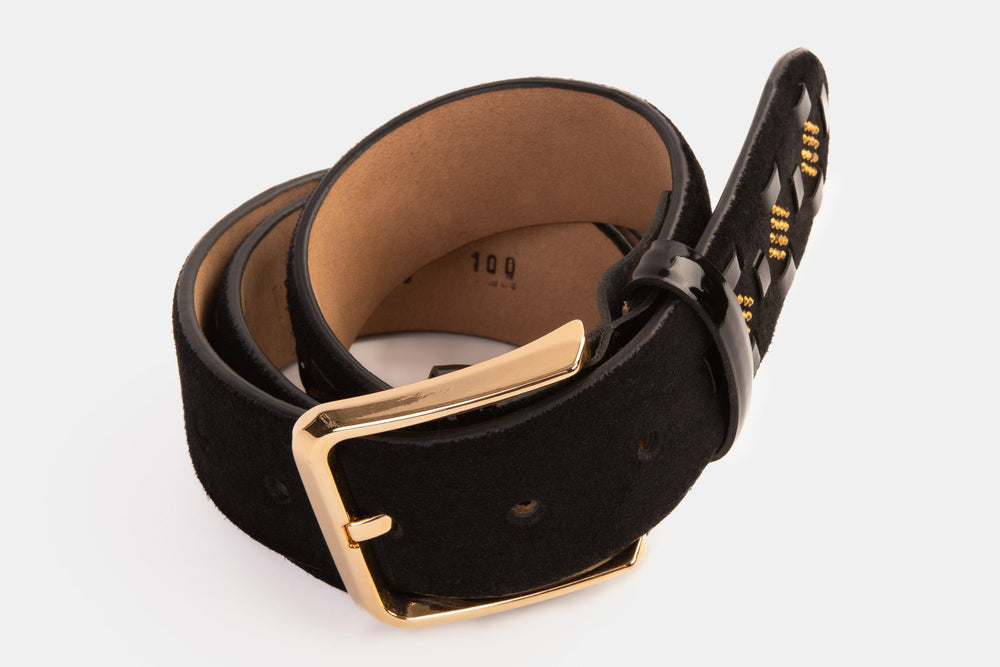 The Vicino Black Leather Belt - Vinci Leather