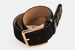The Vicino Black Leather Belt - Vinci Leather