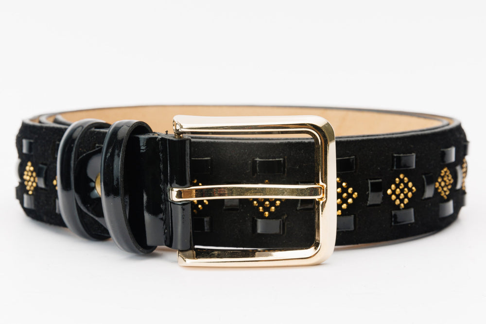The Vicino Black Leather Belt - Vinci Leather