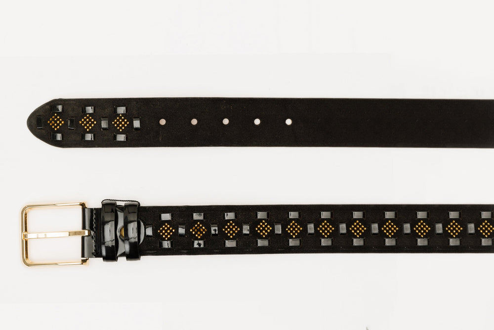 The Vicino Black Leather Belt - Vinci Leather
