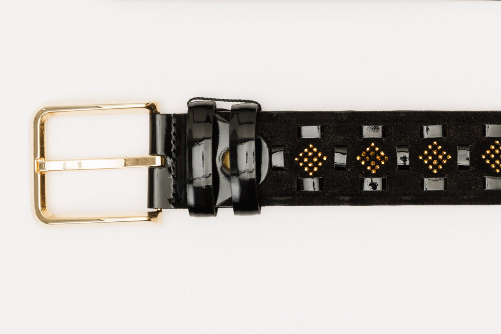 The Vicino Black Leather Belt - Vinci Leather