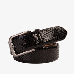 The King Black Leather Belt - Vinci Leather