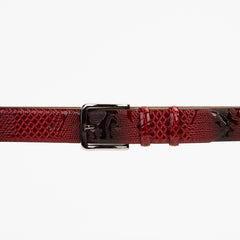 The Milano Red Leather Belt Limited Edition - Vinci Leather