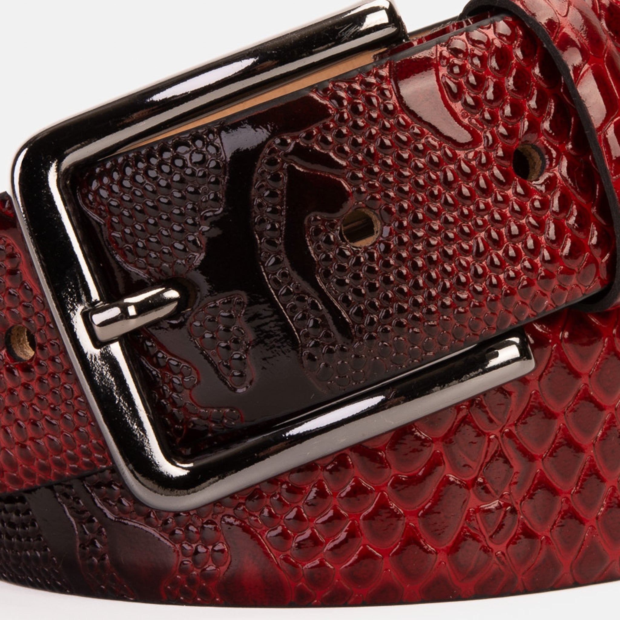 The Milano Red Leather Belt Limited Edition - Vinci Leather