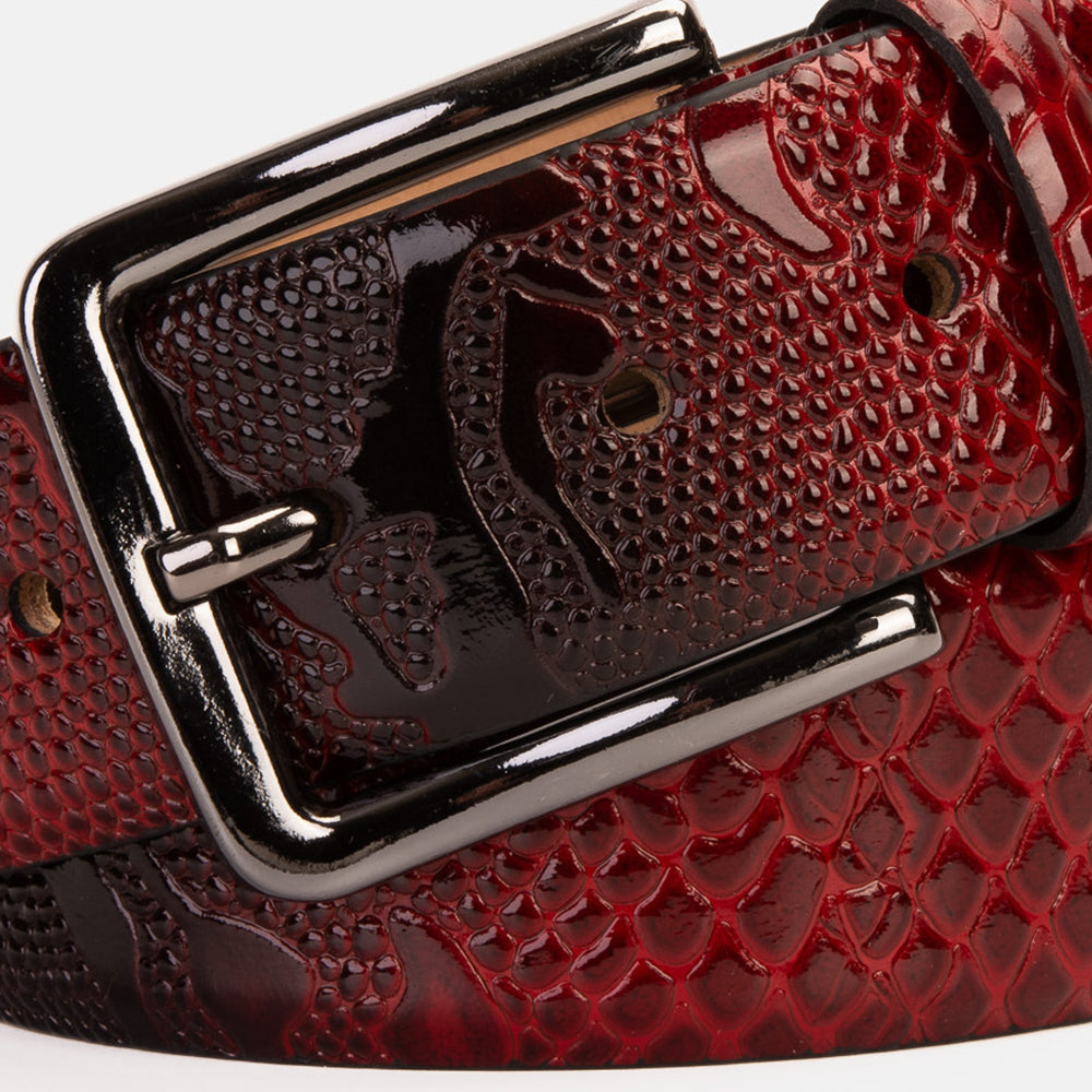 The Milano Red Leather Belt Limited Edition - Vinci Leather