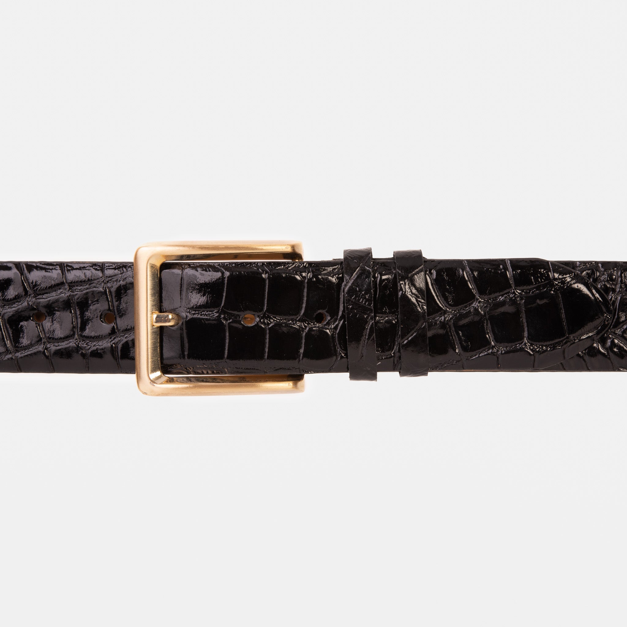 The Strat Black Leather Belt - Vinci Leather