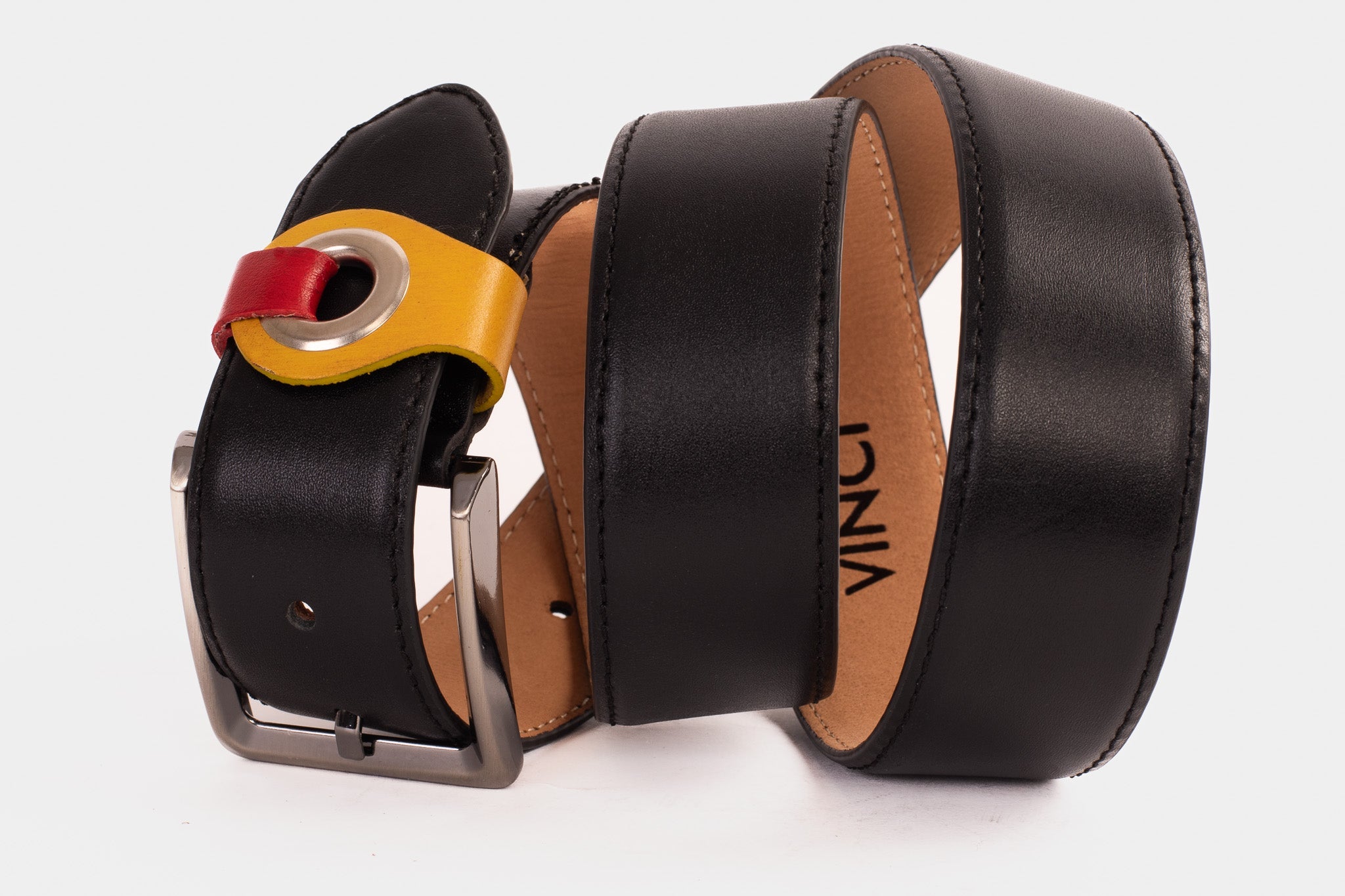 The Jackie Black Leather Belt - Vinci Leather