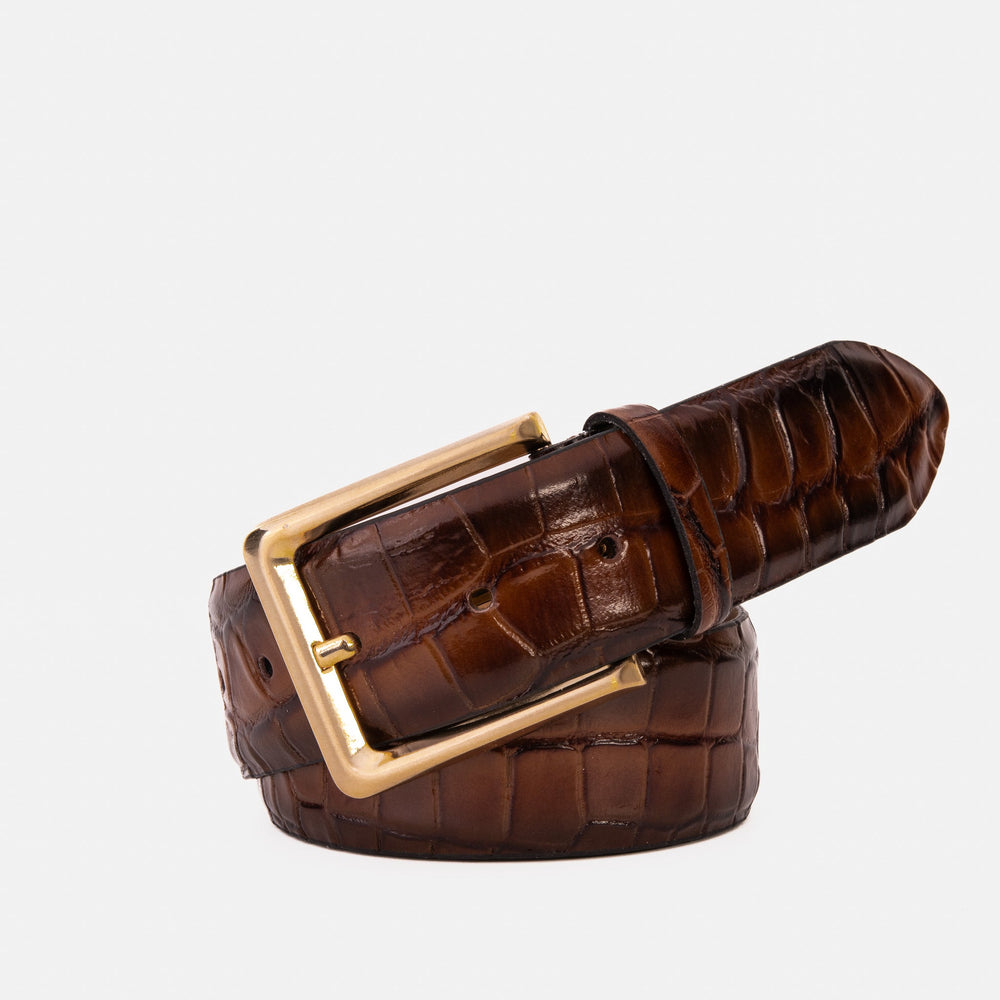 The Strat Brown Leather Belt - Vinci Leather