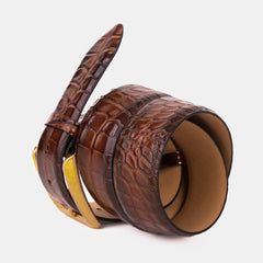 The Strat Brown Leather Belt - Vinci Leather