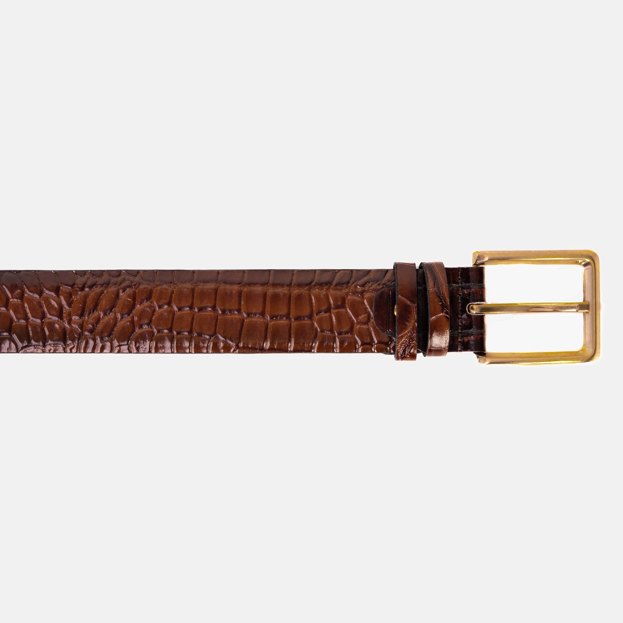 The Strat Brown Leather Belt - Vinci Leather