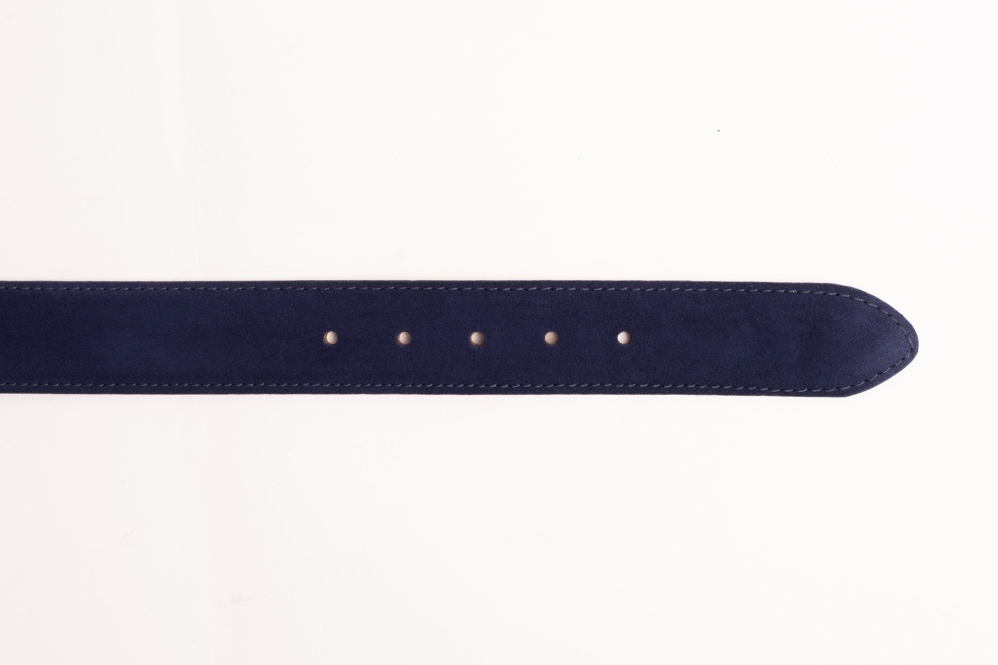 The Bari Navy Suede Leather Belt - Vinci Leather