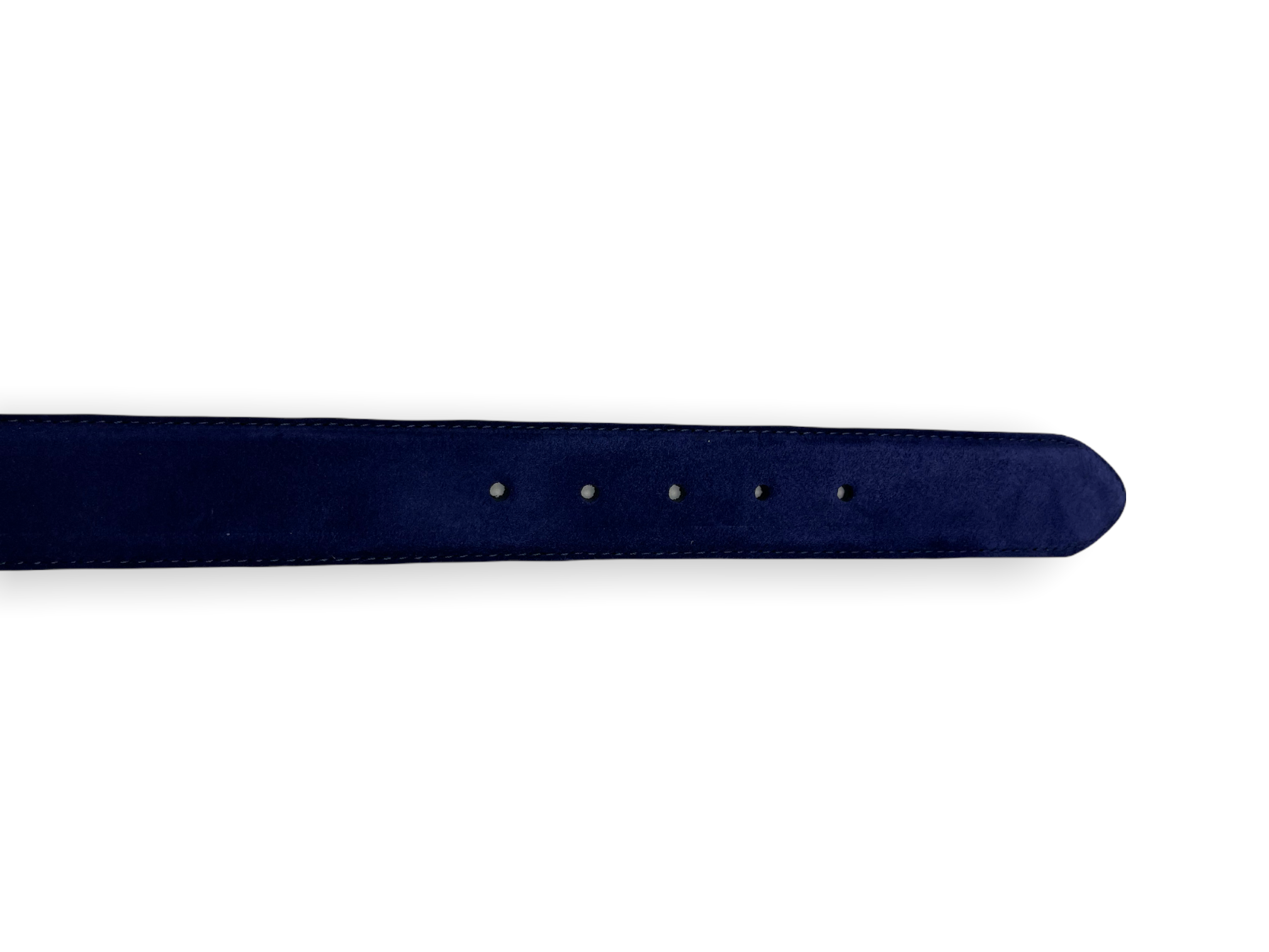 The Bari Navy Suede Leather Belt - Vinci Leather