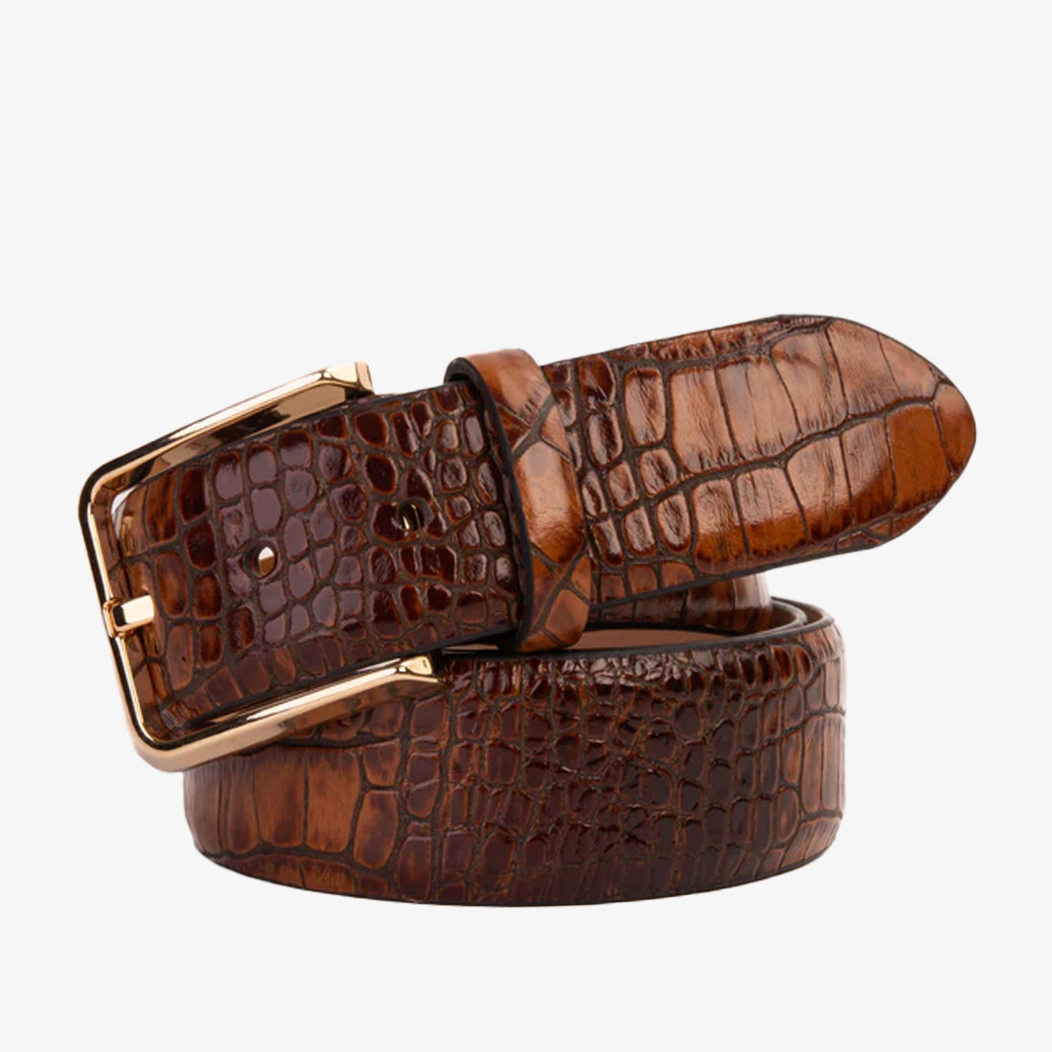 The Monaco Brown Leather Belt - Vinci Leather