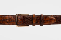 The Monaco Brown Leather Belt - Vinci Leather