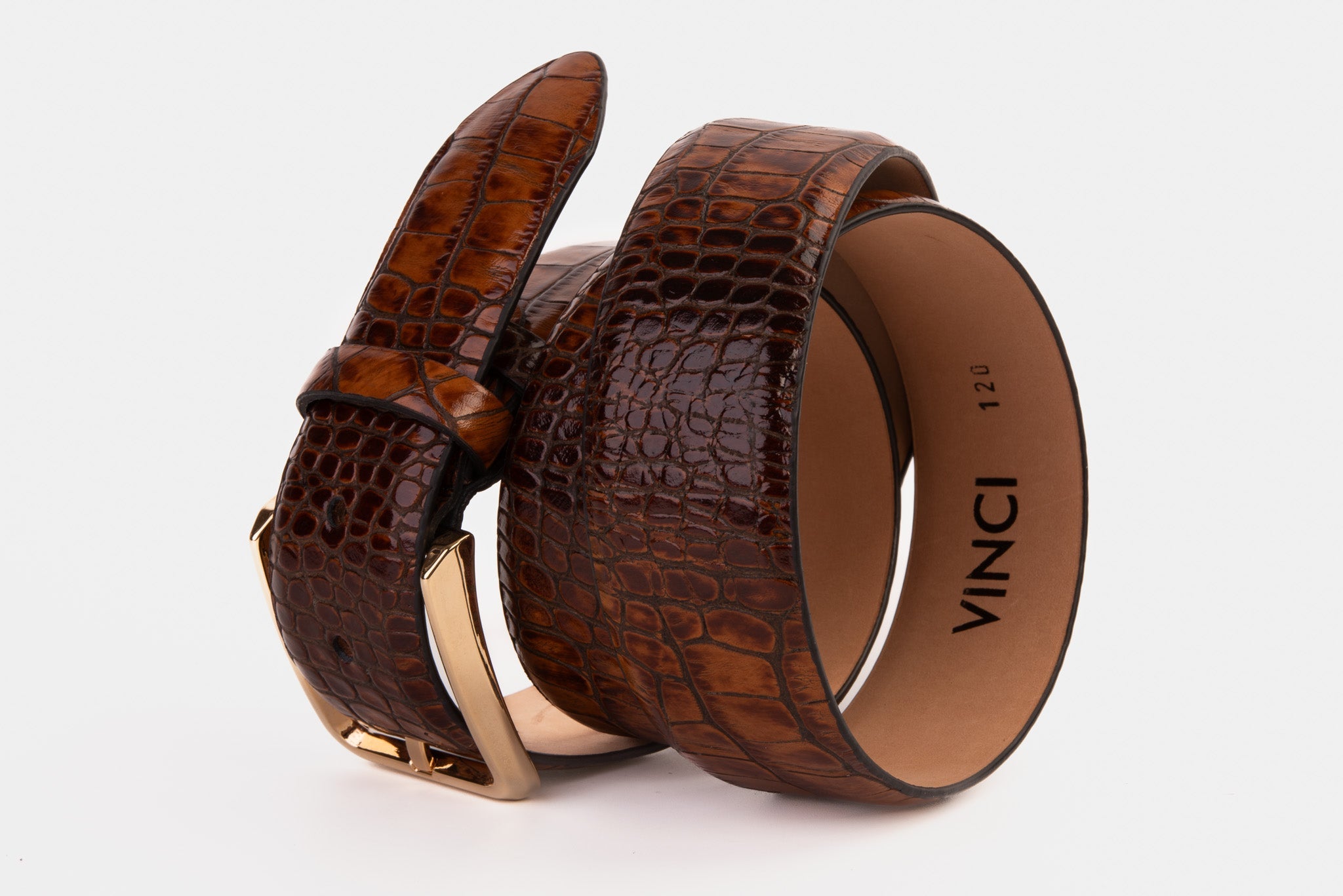 The Monaco Brown Leather Belt - Vinci Leather