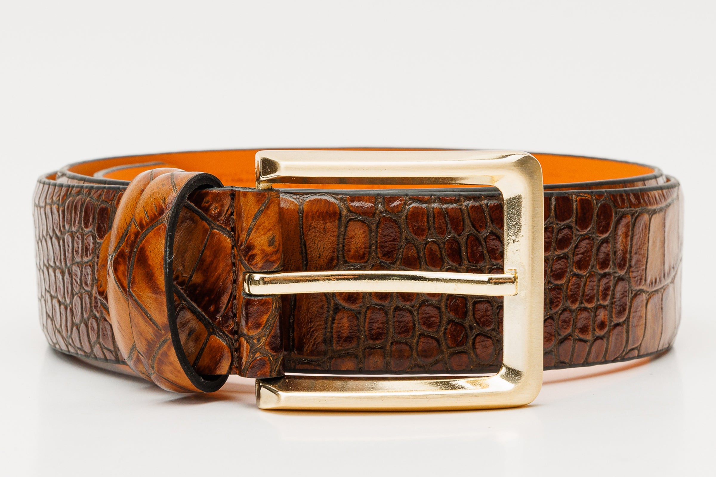 The Monaco Brown Leather Belt - Vinci Leather