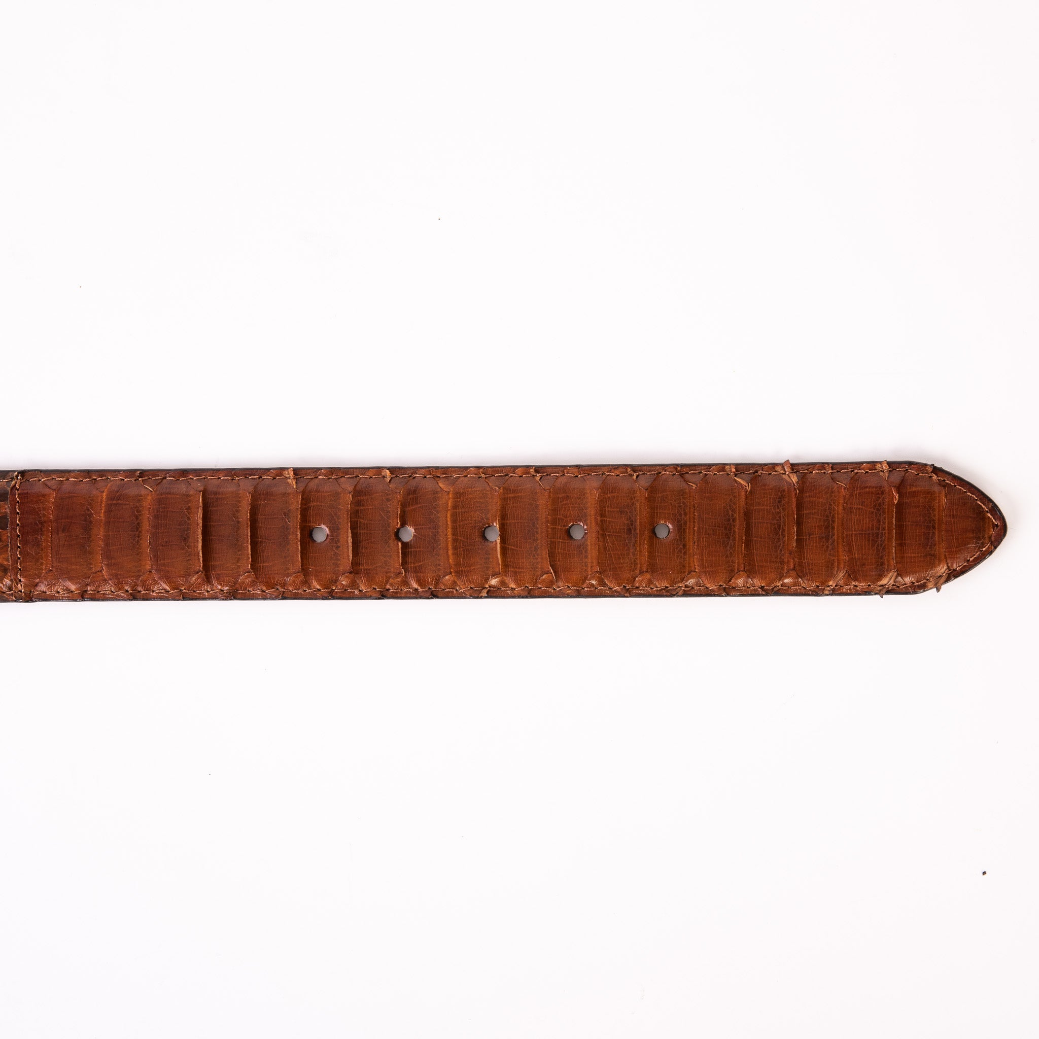 The Boss Tan Pythn Snk Leather Belt - Vinci Leather