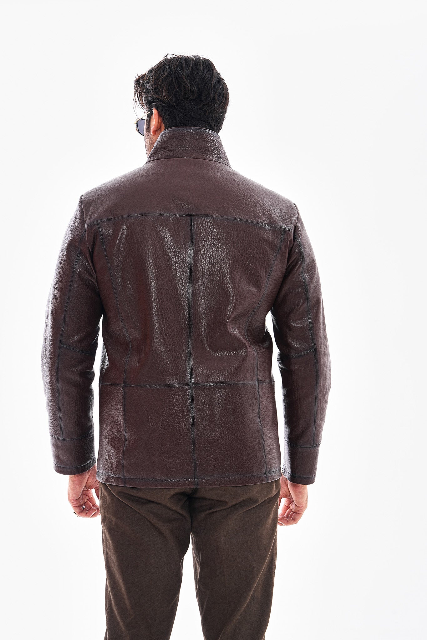The Nero Coffee Brown Leather Jacket - Vinci Leather