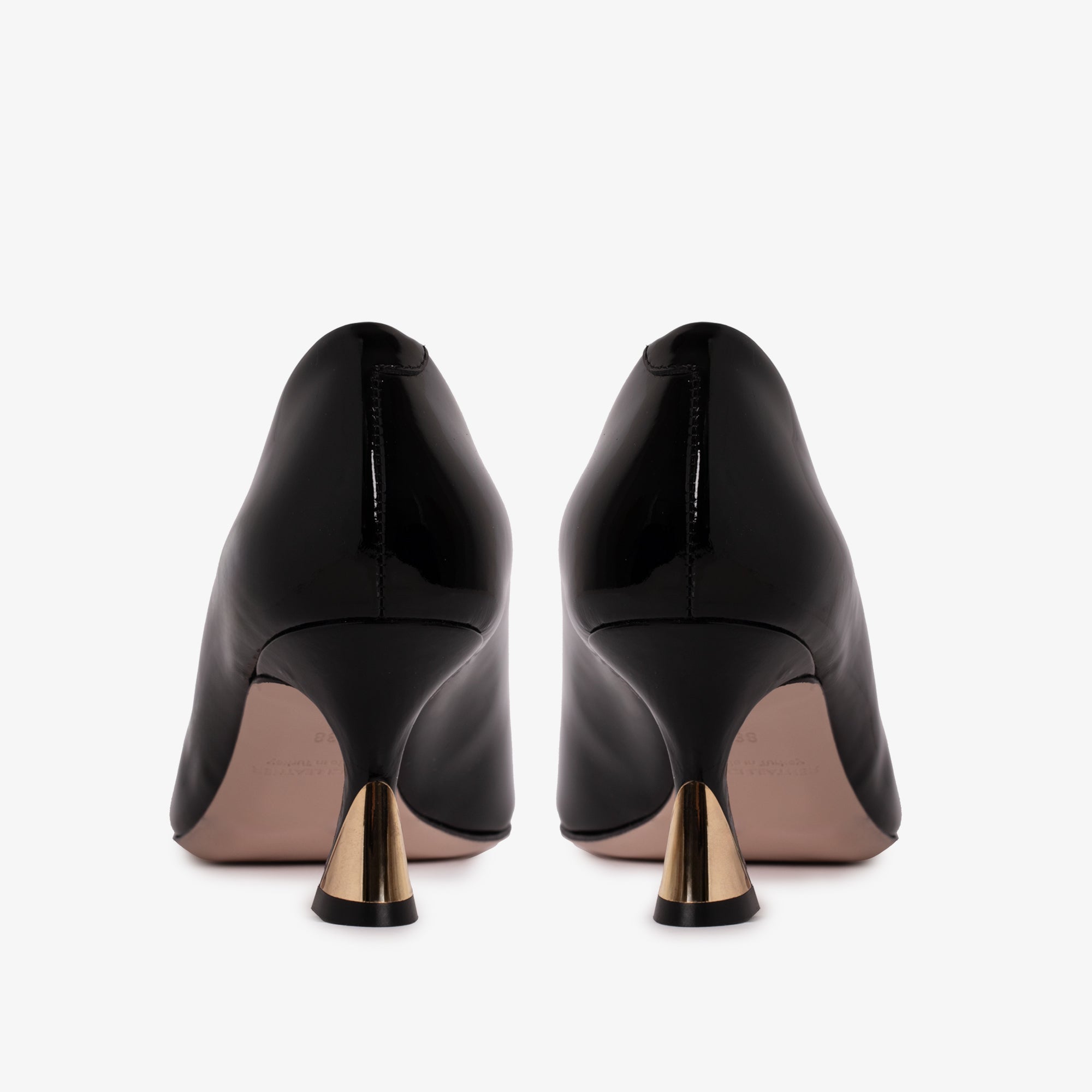The Brunello Black Patent Leather Pump Shoe - Vinci Leather