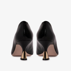 The Brunello Black Patent Leather Pump Shoe - Vinci Leather