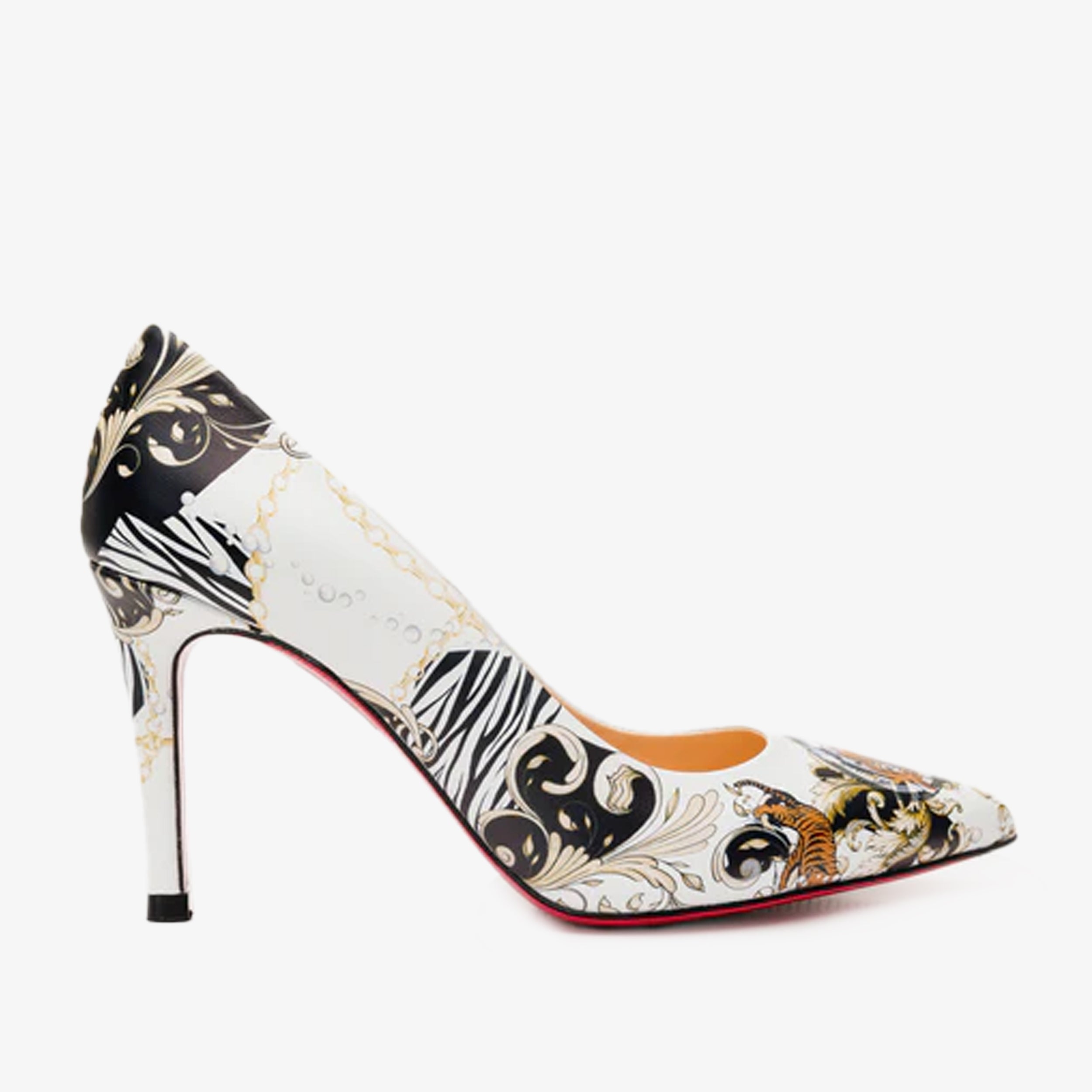 The Perugia White Leather Pump Shoe - Vinci Leather