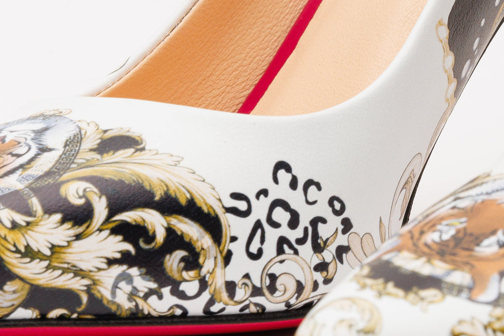 The Perugia White Leather Pump Shoe - Vinci Leather