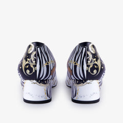 The Perugia White Leather Lower Heel Pump Shoe - Vinci Leather