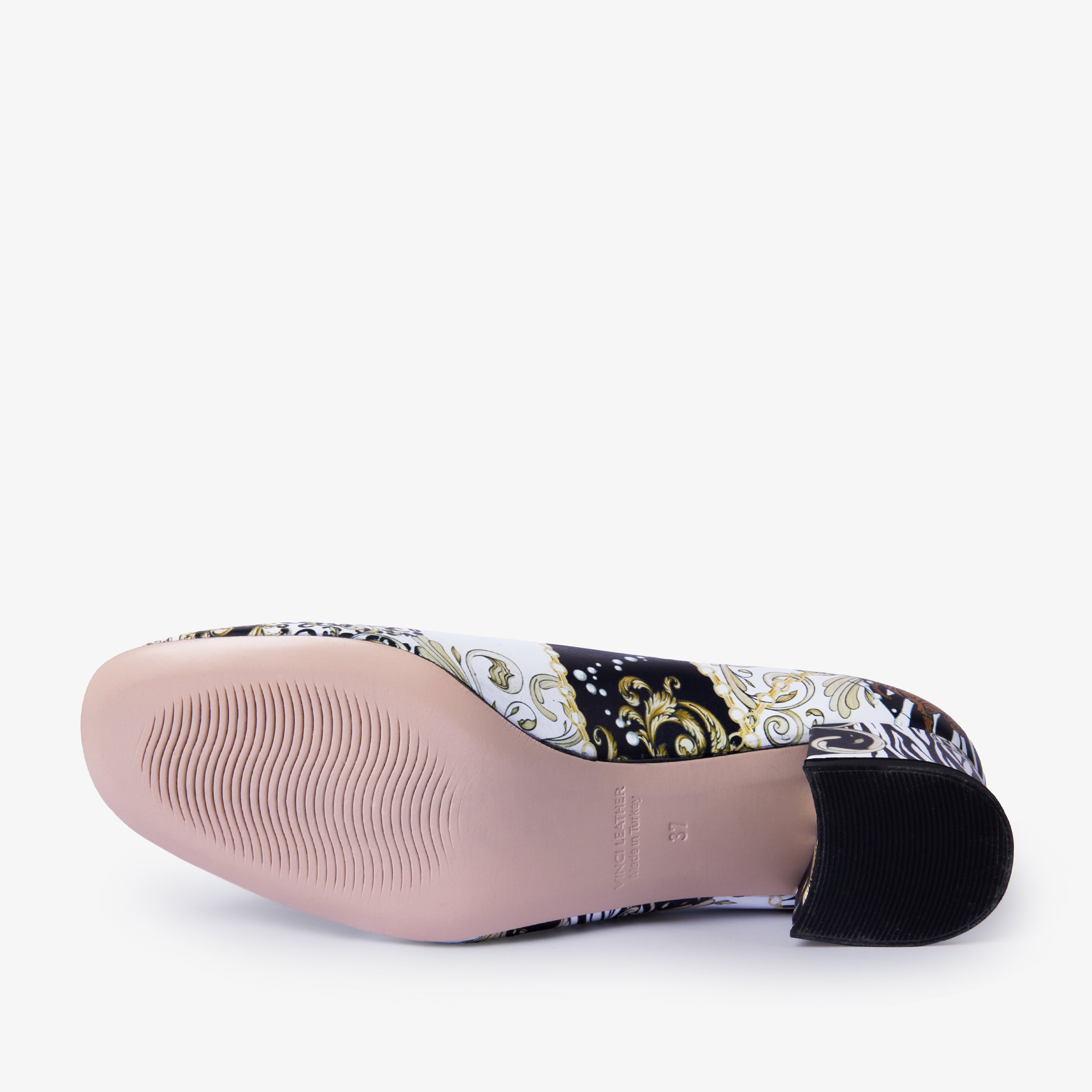 The Perugia White Leather Lower Heel Pump Shoe - Vinci Leather