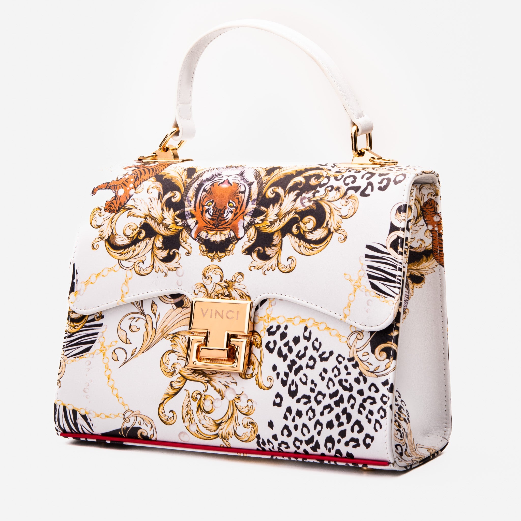 The Perugia White Leather Handbag - Vinci Leather