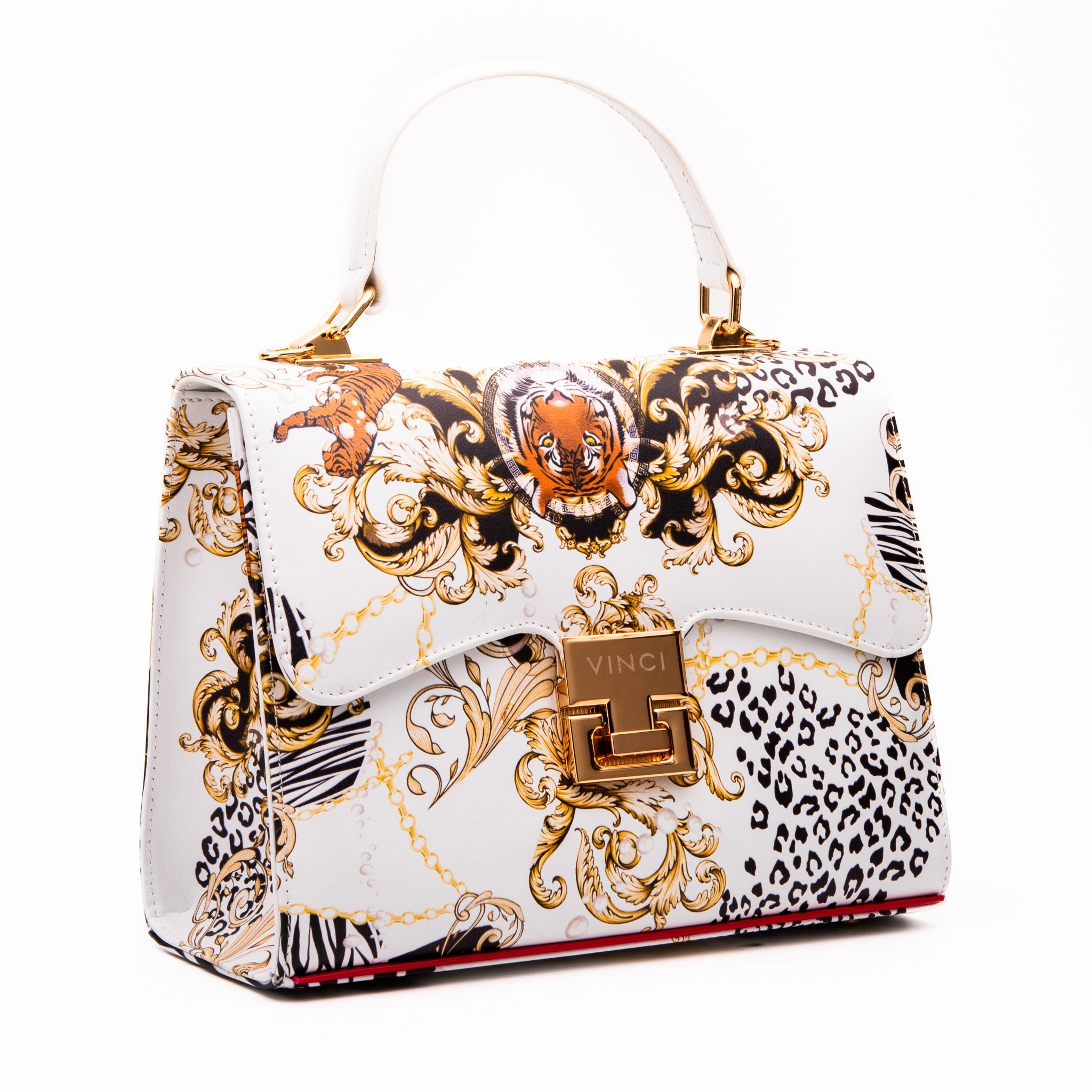 The Perugia White Leather Handbag - Vinci Leather