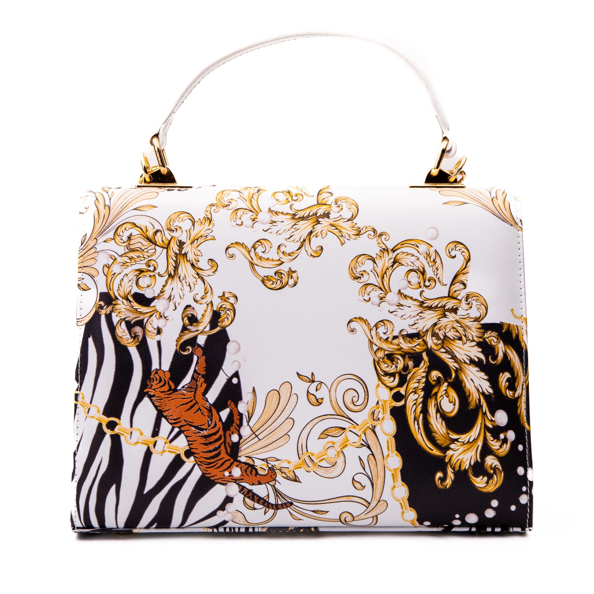 The Perugia White Leather Handbag - Vinci Leather