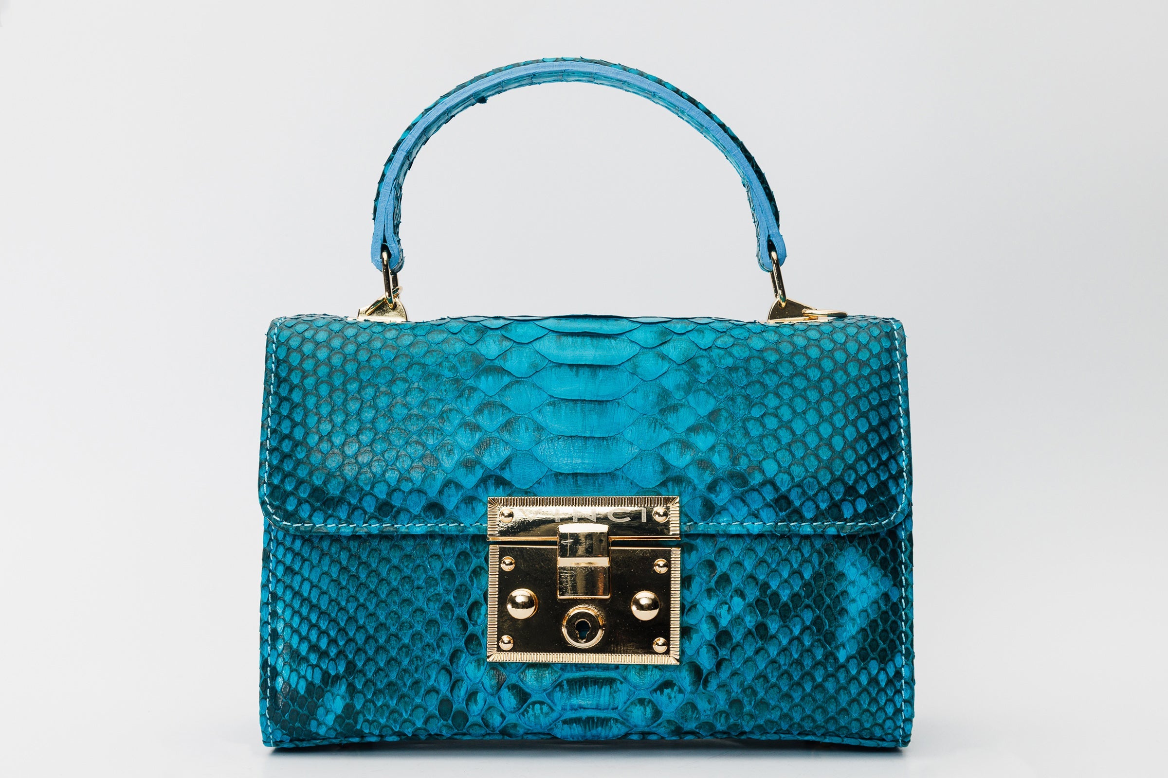 The Queen Turquoise Leather Handbag - Vinci Leather