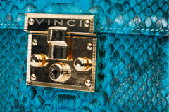 The Queen Turquoise Leather Handbag - Vinci Leather