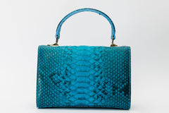 The Queen Turquoise Leather Handbag - Vinci Leather