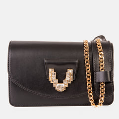 The Love Black Leather Handbag - Vinci Leather