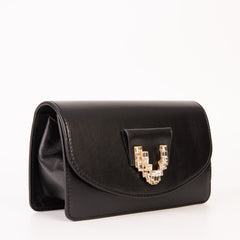 The Love Black Leather Handbag - Vinci Leather