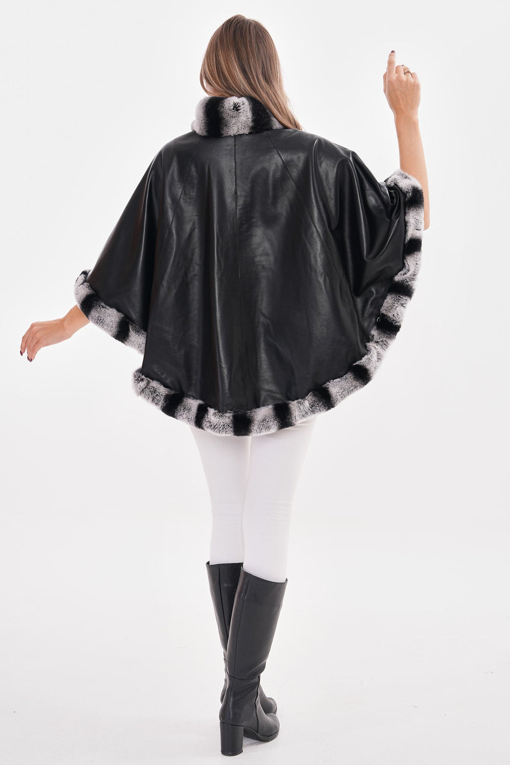 The Glacier Black Reversible Leather Jacket - Vinci Leather