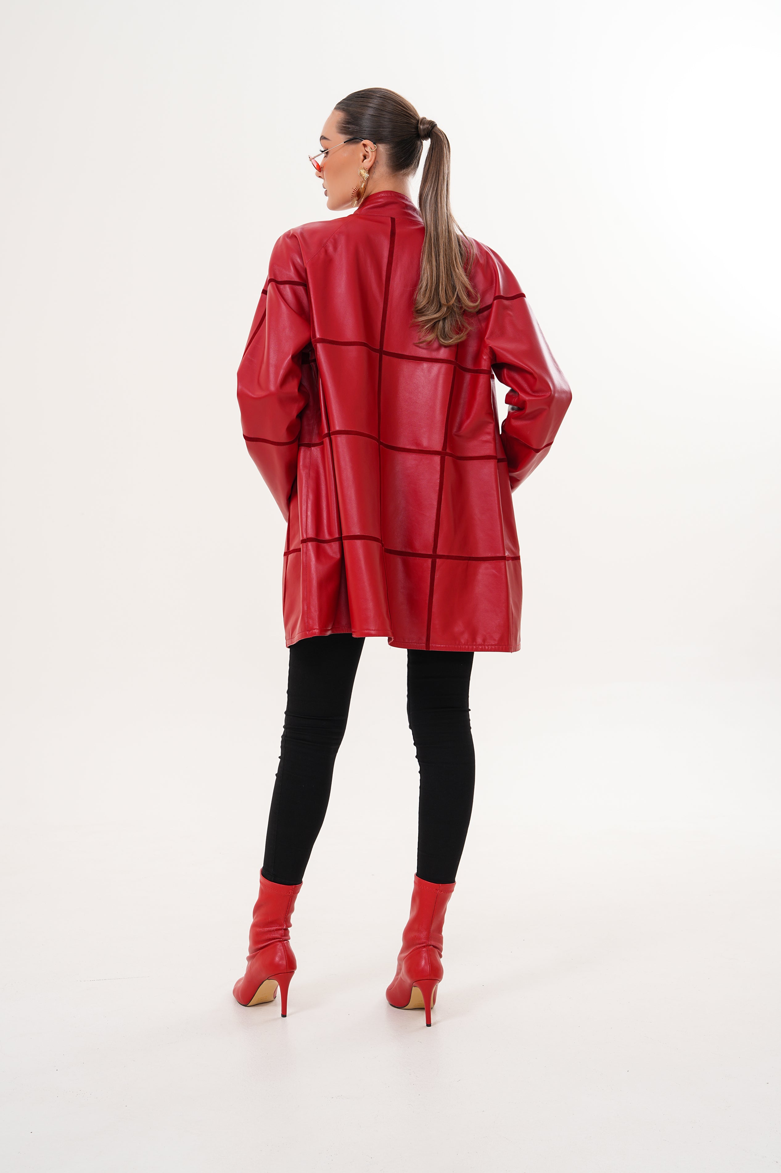 The Prado Reversible Red Leather Jacket - Vinci Leather