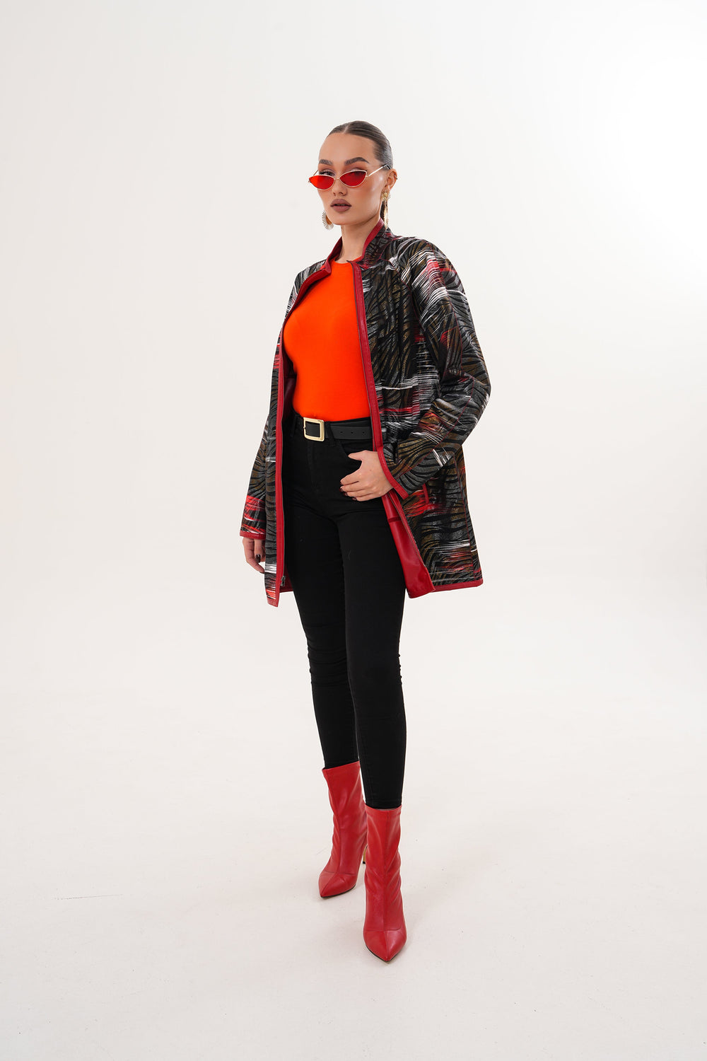 The Prado Reversible Red Leather Jacket - Vinci Leather